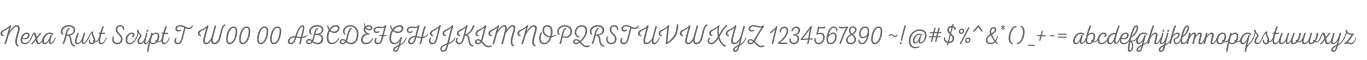 Nexa Rust Script T W00 00