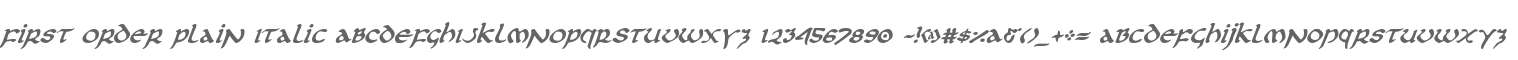 First Order Plain Italic