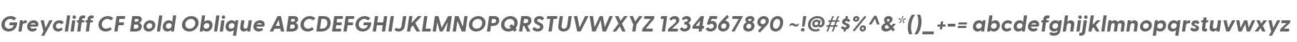 Greycliff CF Bold Oblique