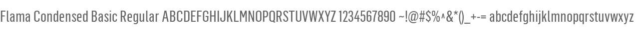 Flama Condensed Basic Regular