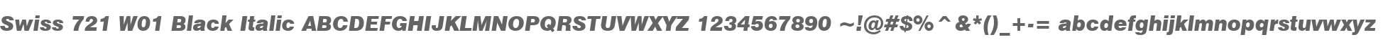 Swiss 721 W01 Black Italic