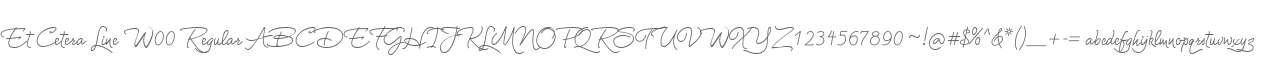 Et Cetera Line W00 Regular