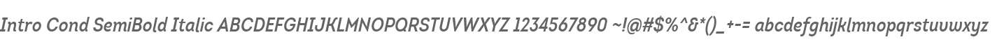 Intro Cond SemiBold Italic