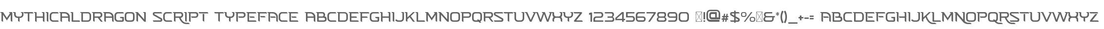 MYTHICALDRAGON Script Typeface