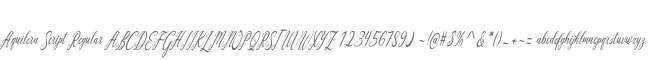 Aquilera Script Regular