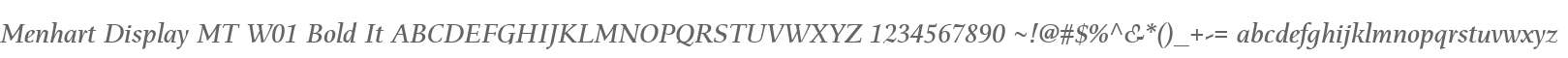 Menhart Display MT W01 Bold It