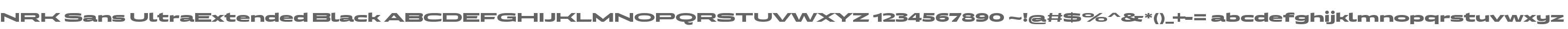 NRK Sans UltraExtended Black