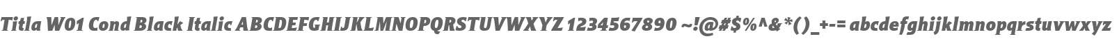 Titla W01 Cond Black Italic