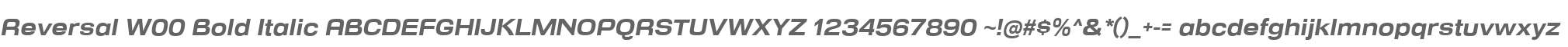 Reversal W00 Bold Italic