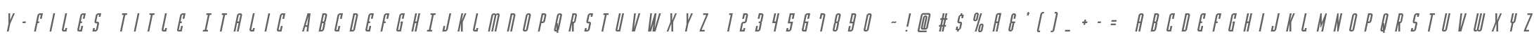 Y-Files Title Italic