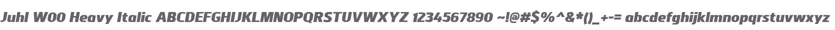 Juhl W00 Heavy Italic
