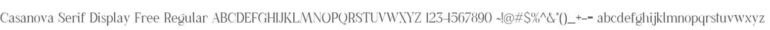 Casanova Serif Display Free Regular