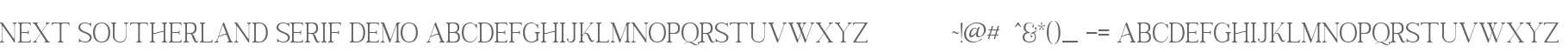 Next Southerland Serif DEMO