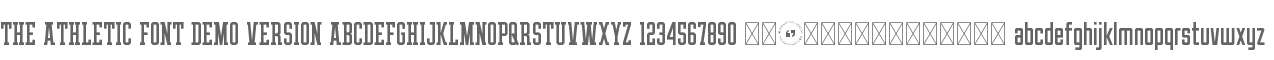 THE ATHLETIC FONT (DEMO VERSION)