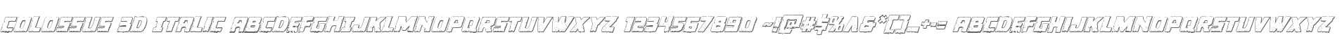 Colossus 3D Italic