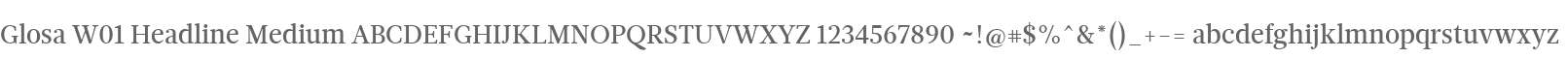 Glosa W01 Headline Medium