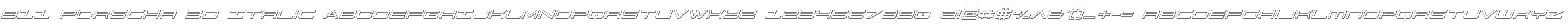 911 Porscha 3D Italic