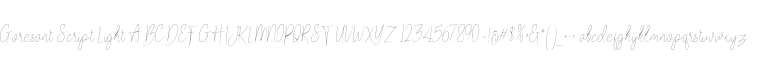 Goresant Script Light