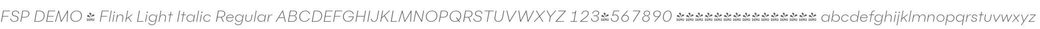 FSP DEMO - Flink Light Italic