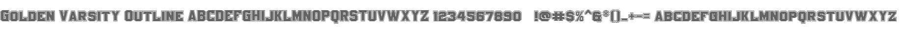Golden Varsity Outline