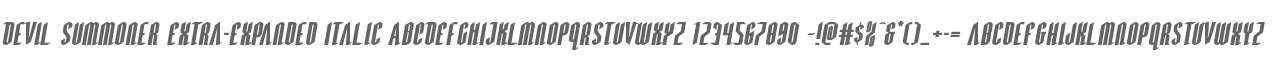 Devil Summoner Extra-Expanded Italic