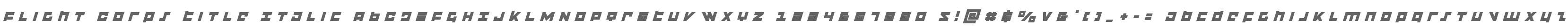 Flight Corps Title Italic
