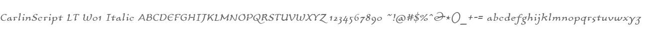CarlinScript LT W01 Italic