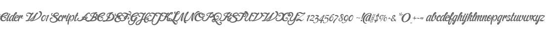 Cider W01 Script