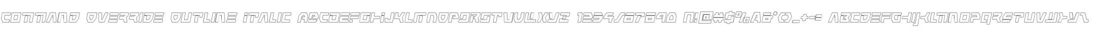 Command Override Outline Italic