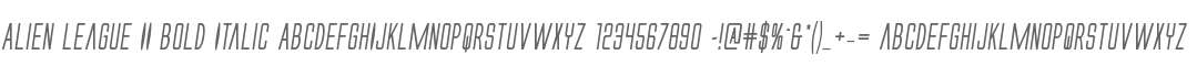 Alien League II Bold Italic