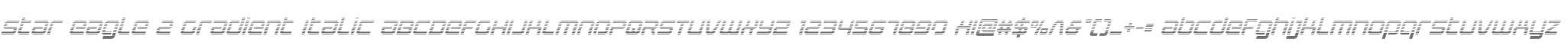 Star Eagle 2 Gradient Italic