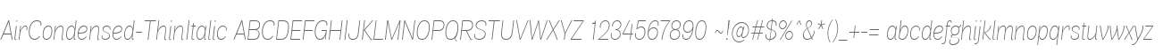 AirCondensed-ThinItalic