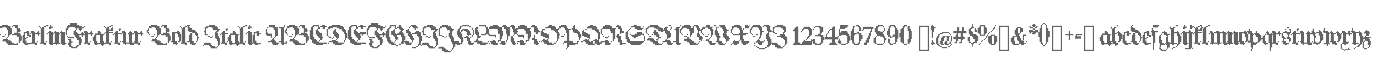 BerlinFraktur Bold Italic