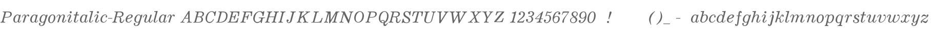 Paragon italic