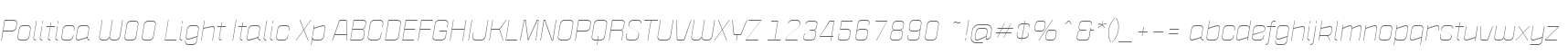 Politica W00 Light Italic Xp