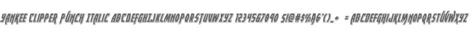 Yankee Clipper Punch Italic