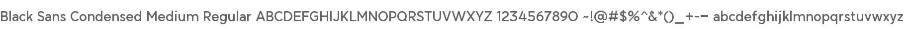 Black Sans Condensed Medium Regular