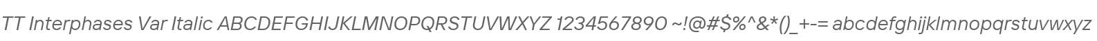 TT Interphases Var Italic