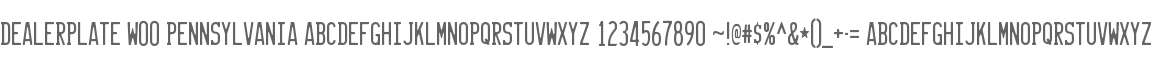 Dealerplate W00 Pennsylvania