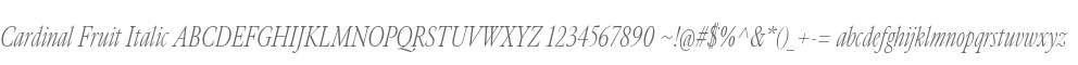 Cardinal Fruit Italic