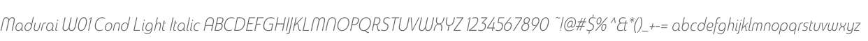 Madurai W01 Cond Light Italic