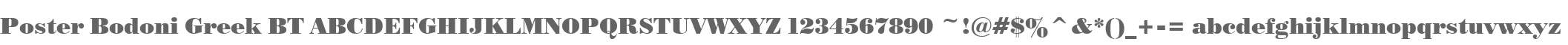 Poster Bodoni Greek BT