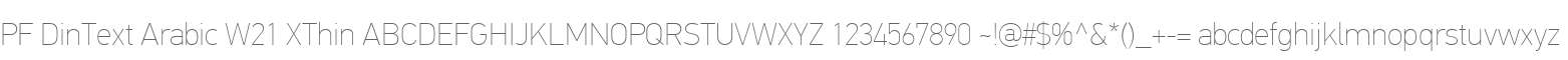 PF DinText Arabic W21 XThin