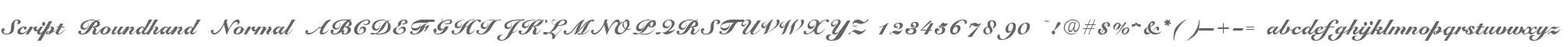 Script Roundhand Normal