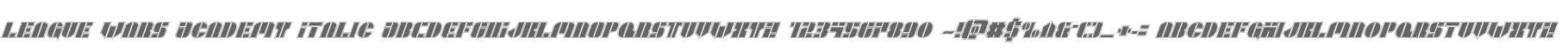 League Wars Academy Italic