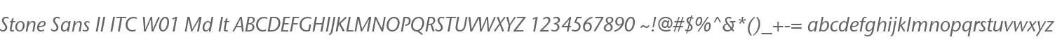 Stone Sans II ITC W01 Md It