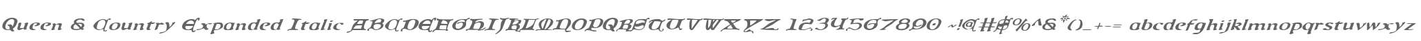 Queen & Country Expanded Italic