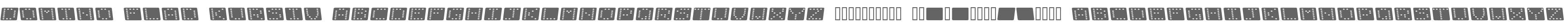 Domino flad kursiv