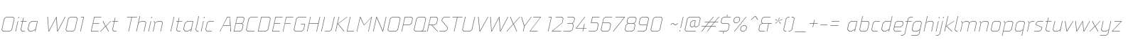 Oita W01 Ext Thin Italic