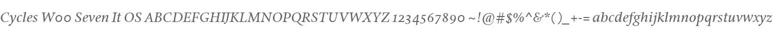 Cycles W00 Seven It OS